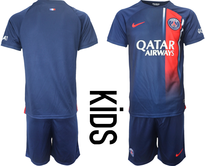 Youth 2023-2024 Club Paris St Germain home soccer jersey->youth soccer jersey->Youth Jersey
